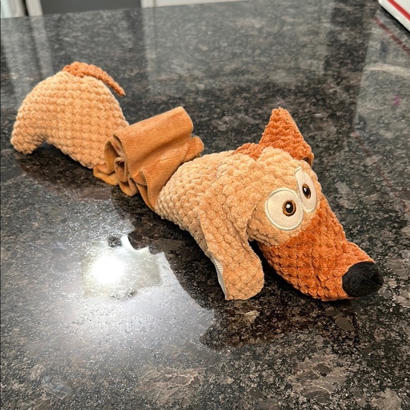 Plush Stretch Dog Toy - Brown and Black Weiner dog with Elastic Mid Section NWT - Picture 9 of 11
